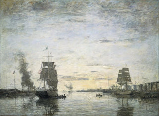 Sisäänkäynti satamaan, Le Havre - Eugène Boudin — näkymä teoksesta