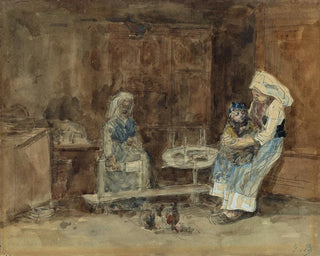 Eugne Boudin - Intrieur breton maternit.webp