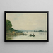 Eugène Boudin - La Seine Caudebec-en-Cauxin maalaus — kehystetty taideteos seinällä