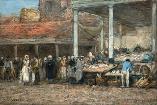 Eugne Boudin - Lancien march aux poissons Bruxelles.webp