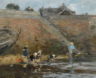 Eugne Boudin - Laveuses Au Bord Dune Rivire.webp