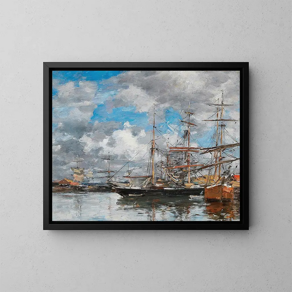 Le bassin de Deauville - Eugène Boudin — kehystetty taideteos seinällä