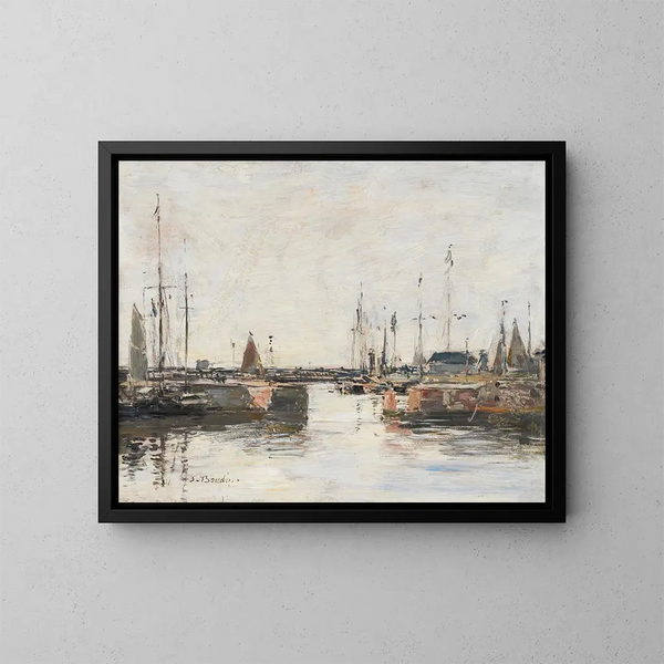 Le sas de Trouville - Eugène Boudin — kehystetty taideteos seinällä
