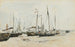 Eugène Boudin - Maalaus Les Bateaux — näkymä teoksesta