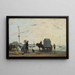 Rannalla Trouvillessä - Eugène Boudin — kehystetty taideteos seinällä