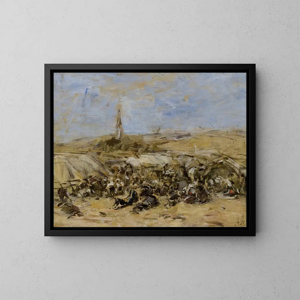 Pardon de Sainte-Anne-la-Palud - Eugène Boudin — kehystetty taideteos seinällä