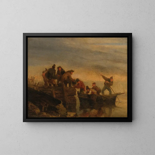 Eugne Boudin - Pcheurs Au Bord De Leau.webp