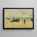 Rannalla ajelehtineet - Eugène Boudin — kehystetty taideteos seinällä