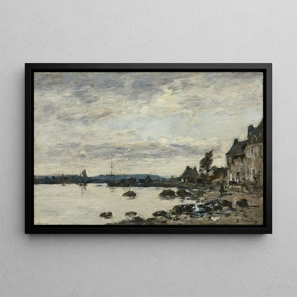 Rivage breton - Eugène Boudin — kehystetty taideteos seinällä