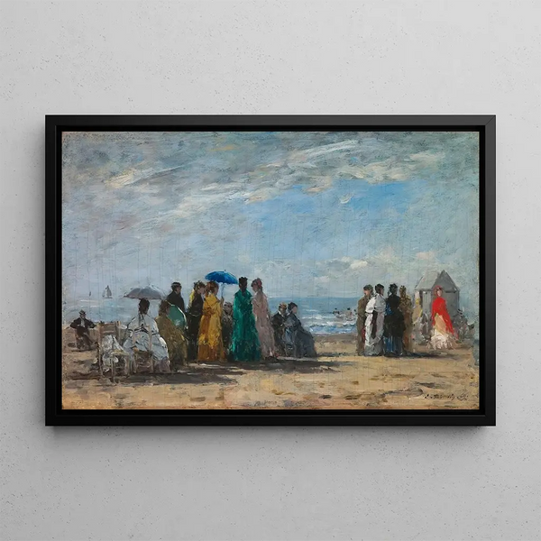 Rannikko Trouville - Eugène Boudin — kehystetty taideteos seinällä