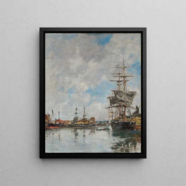Deauville-allas - Eugène Boudin — kehystetty taideteos seinällä