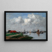 Escaut-joki Antwerpenissä - Eugène Boudin — kehystetty taideteos seinällä