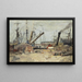 Eugène Boudin - Maalaus Les chalutiers — kehystetty taideteos seinällä