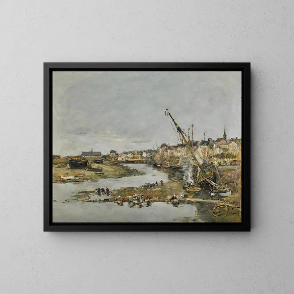 Trouville, satama - Eugène Boudin — kehystetty taideteos seinällä