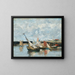 Barques à Trouville, matala tide - Eugène Boudin — kehystetty taideteos seinällä