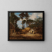 Une ferme en Bretagne - Eugène Boudin — kehystetty taideteos seinällä