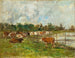 Vaches au pré - Eugène Boudin — näkymä teoksesta