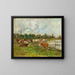 Vaches au pré - Eugène Boudin — kehystetty taideteos seinällä