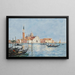 Venetsian maalaus, San Giorgio kirkko - Eugène Boudin — kehystetty taideteos seinällä