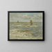 Voiliers sur la mer - Eugène Boudin — kehystetty taideteos seinällä