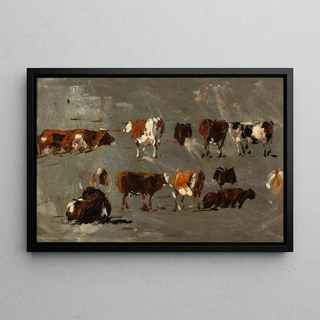 Eugne Boudin - tude de vaches.webp