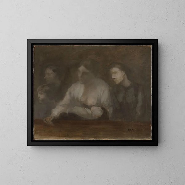 Une famille - Eugène Carrière — kehystetty taideteos seinällä