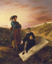 Hamlet ja Horatio hautausmaalla - Eugène Delacroix — näkymä teoksesta