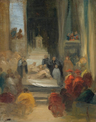 Eugne Delacroix - Interior Of A Church Ordination Of Carmelites.webp