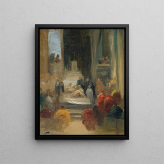 Eugne Delacroix - Interior Of A Church Ordination Of Carmelites.webp