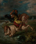 Marokkolainen ritarin ylittäessä uoman - Eugène Delacroix — näkymä teoksesta