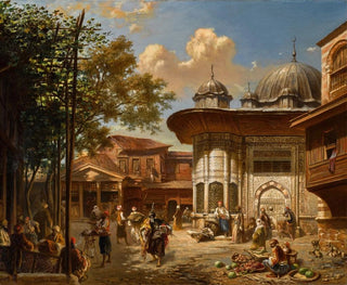 Eugne Flandin - The Fountain of Ahmet III Constantinople.webp
