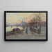 Au quai - Eugène Galien-Laloue — kehystetty taideteos seinällä