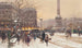 Figures lumessa, Concorden aukio, Pariisi - Eugène Galien-Laloue — näkymä teoksesta
