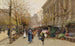 Kukkatori La Madeleine - Eugène Galien-Laloue — näkymä teoksesta