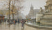 La fontaine du Palmier, place du Châtelet - Eugène Galien-Laloue — näkymä teoksesta