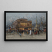 Châtelet-teatteri, Pariisi - Eugène Galien-Laloue — kehystetty taideteos seinällä