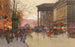 Pariisin maalaus, Madeleine-boulevard iltana - Eugène Galien-Laloue — näkymä teoksesta