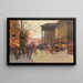 Pariisin maalaus, Madeleine-boulevard iltana - Eugène Galien-Laloue — kehystetty taideteos seinällä