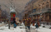 Boulevard de Paris talvella - Eugène Galien-Laloue — näkymä teoksesta