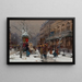 Boulevard de Paris talvella - Eugène Galien-Laloue — kehystetty taideteos seinällä