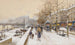 Quai des Célestins - Eugène Galien-Laloue — näkymä teoksesta