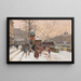 Quai de la Mégisserie lumisateessa - Eugène Galien-Laloue — kehystetty taideteos seinällä