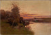 Rivière au coucher du soleil - Eugène Galien-Laloue — näkymä teoksesta