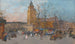 Saint-Germain-des-Présin maalaus, Pariisi - Eugène Galien-Laloue — näkymä teoksesta