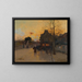 Village un soir d'automne - Eugène Galien-Laloue — kehystetty taideteos seinällä