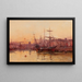 Voiliers-maalauksen quai Normandian rannikolla - Eugène Galien-Laloue — kehystetty taideteos seinällä