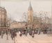 Näkymä Saint-Germain-des-Présin bulevardilta - Eugène Galien-Laloue — näkymä teoksesta
