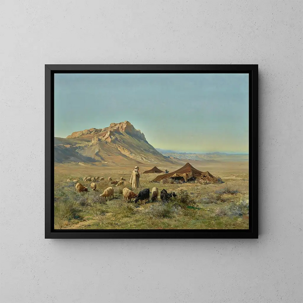 Beduiinileiri - Eugène Girardet — kehystetty taideteos seinällä