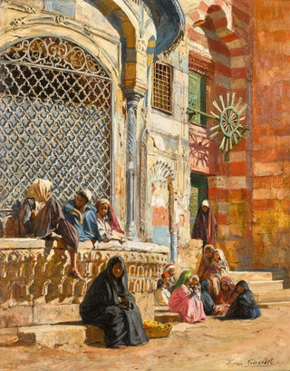 Eugne Girardet - By the Fountain Cairo.webp