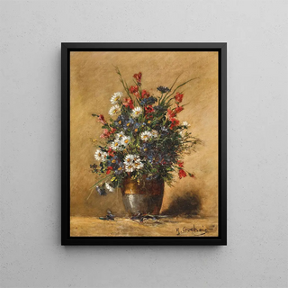 Eugne Henri Cauchois - A Bouquet of Field Flowers.webp